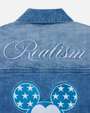 REALISM AND DISNEY USA DENIM JACKET WASHED BLUE
