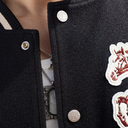 HORSE LETTERMAN JACKET BLACK