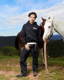 HORSE LOGO HOODIE BLACK
