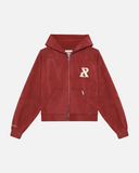 LEGACY ZIP HOODIE WASHED CARMINE