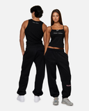 COURT BOXY SWEATPANTS MIDNIGHT PEACH