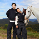 HORSE LETTERMAN JACKET BLACK