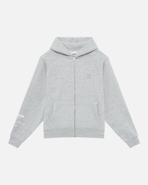 RADIANT ZIP HOODIE GREY MARLE – Realism