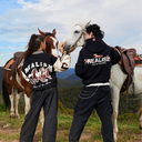 HORSE LETTERMAN JACKET BLACK