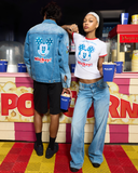 REALISM AND DISNEY USA DENIM JACKET WASHED BLUE