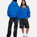 STUDIO ZIP HOODIE AZURE