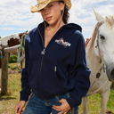 STRIDE ZIP HOODIE NAVY