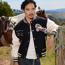 HORSE LETTERMAN JACKET BLACK