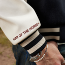 HORSE LETTERMAN JACKET BLACK