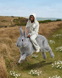 BUNNY SWEATPANTS OPEN LEG GREY MARLE