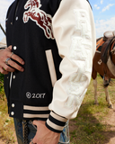 HORSE LETTERMAN JACKET BLACK