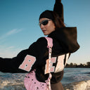 COLLEGE TEAM HOODIE V2 MIDNIGHT PEACH