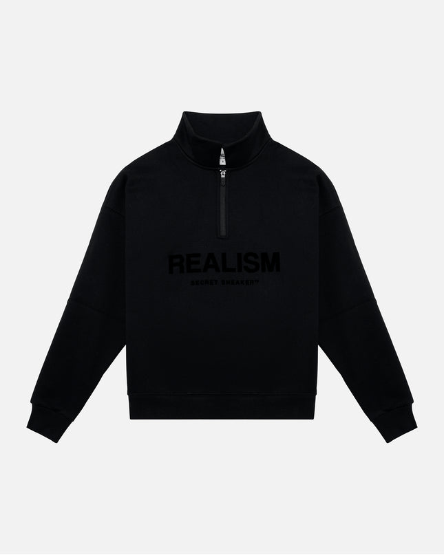 IDOL HALF ZIP SWEATER BLACK
