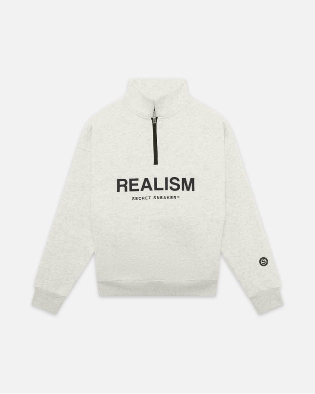 IDOL HALF ZIP SWEATER OATMEAL