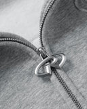 LEGACY ZIP HOODIE V2 GREY MARLE - zip pull