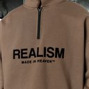 ELITE HALF ZIP SWEATER TAUPE