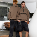 ELITE HALF ZIP SWEATER TAUPE