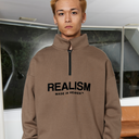 ELITE HALF ZIP SWEATER TAUPE