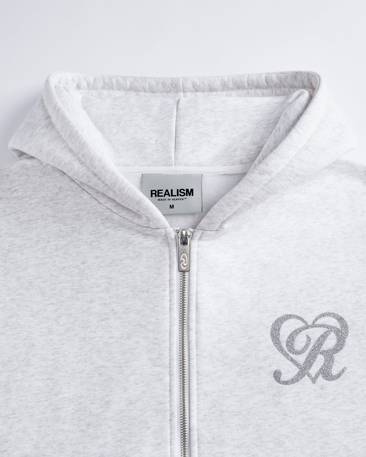 Real Love Zip Hoodie Snow Marle | Realism Zip Hoodie