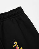 REALISM AND DISNEY BACK TO FRONT SWEATPANTS OPEN LEG BLACK