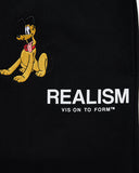 REALISM AND DISNEY BACK TO FRONT SWEATPANTS OPEN LEG BLACK