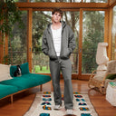 CORE BASICS ZIP HOODIE COOL GREY