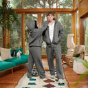 CORE BASICS ZIP HOODIE COOL GREY