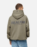 HEAVEN LOGO REFLECTIVE HOODIE CEMENT
