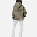 HEAVEN LOGO REFLECTIVE HOODIE CEMENT