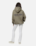 HEAVEN LOGO REFLECTIVE HOODIE CEMENT