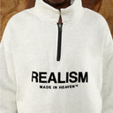 ELITE HALF ZIP SWEATER OATMEAL