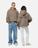 HEAVEN LOGO REFLECTIVE HOODIE CEMENT
