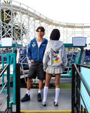 REALISM AND DISNEY MICKEY MOUSE ZIP HOODIE GREY MARLE