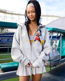 REALISM AND DISNEY MICKEY MOUSE ZIP HOODIE GREY MARLE
