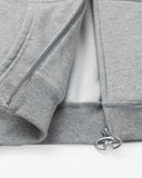 LEGACY ZIP HOODIE V2 GREY MARLE - hem zip