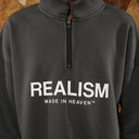 ELITE HALF ZIP SWEATER ASPHALT