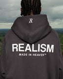 HEAVEN LOGO ZIP HOODIE ASPHALT