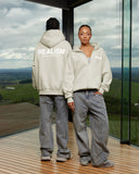 HEAVEN LOGO ZIP HOODIE WHEAT