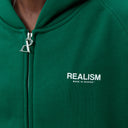 STUDIO ZIP HOODIE PINE GREEN