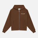 HEAVEN LOGO ZIP HOODIE MOCHA