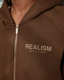 HEAVEN LOGO ZIP HOODIE MOCHA
