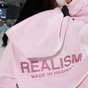 GLIMMER LOGO HOODIE POWDER PINK