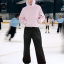 GLIMMER LOGO HOODIE POWDER PINK