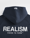 VISION LOGO HOODIE ROYAL NAVY - back hood print