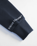 VISION LOGO HOODIE ROYAL NAVY - cuff print